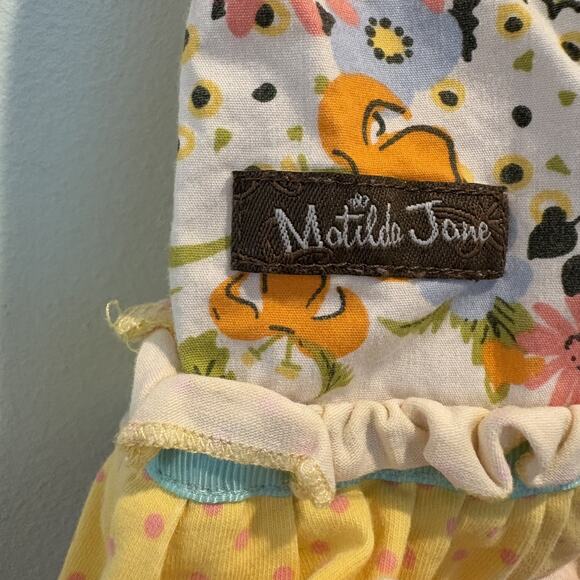 Matilda Jane Dress Toddler Size 4T Swan Floral Ruffle Hem Bloom Spring Summer - Picture 5 of 13